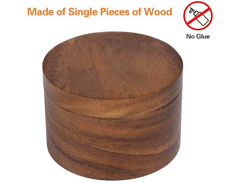 ZOVANO Acacia wood salt cellar without glue