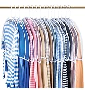 Handy Laundry Clear Vinyl Shoulder Covers – Set of 16 – Garment Protectors Keep your Suits, Dress...