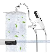 Hibbent All Metal cUPC Certified Shower Head, 10'' High Pressure Rainfall Shower Head, Showerhead...