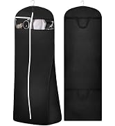 MISSLO 70" Bridal Wedding Gown Dress Garment Bag with Accessories Pouch Large Travel Garment Cove...