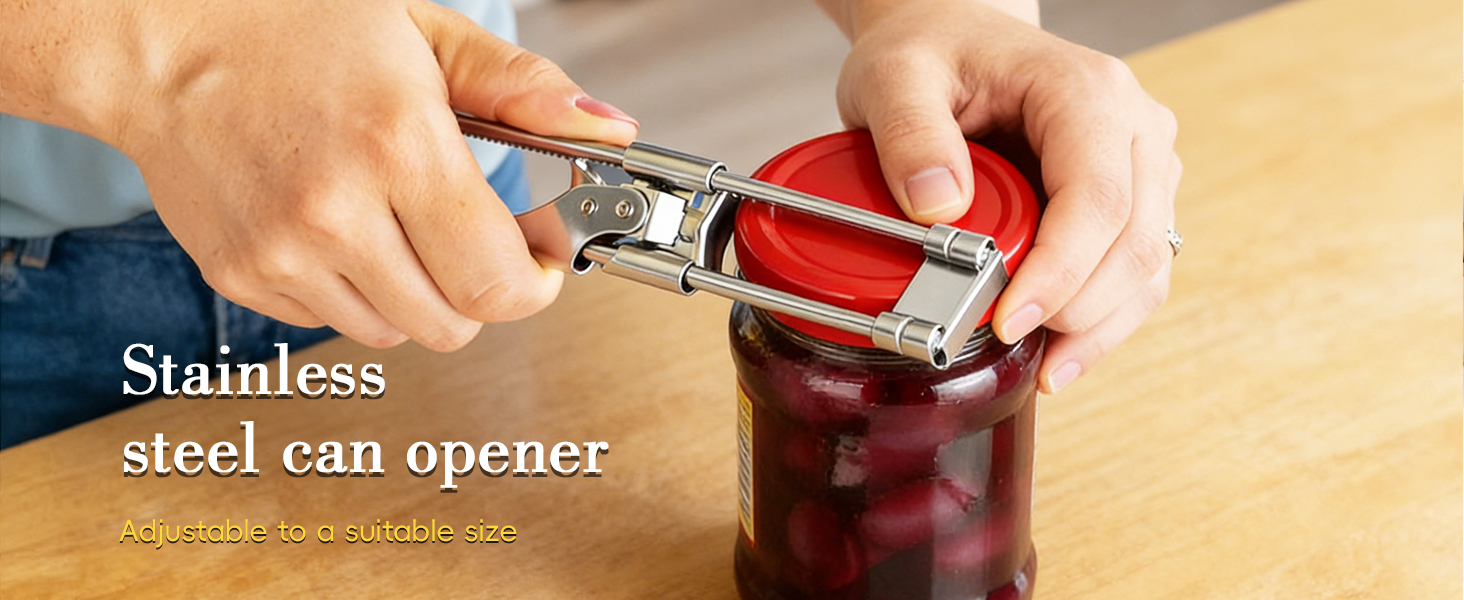 2PCS Adjustable Stainless Steel Jar Opener