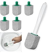 Pumice Stone,Bathroom Cleaner Brush Toilet Wand Refills with 18CM Long Handle for Remove Hard Wat...