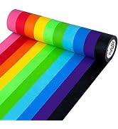 Craftzilla Colored Masking Tape – 10 Roll Multi Pack – 300 Feet x 1 Inch of Colorful Craft Tape –...