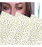 NOOEPC Gold Face Gems Glitter Body Glittery Stereo Gem Stickers Rave Accessories Makeup Rhineston...