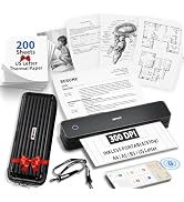 Inkless Portable Printer for Travel, Wireless Thermal Printer with 1Case and 200pcs Paper Kit Sup...