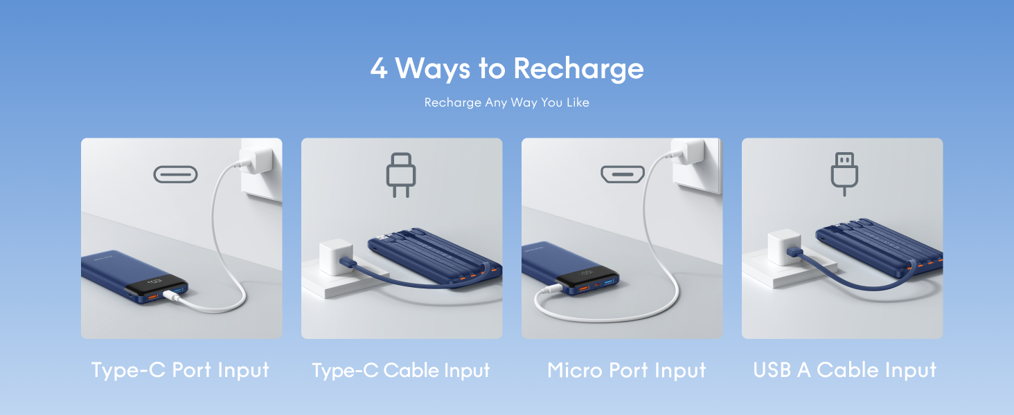 recharge in 4 different ways