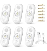 Motion Sensor Light Indoor, Rechargeable Under Cabinet Lighting, Wireless Dimmable Puck Lights, M...