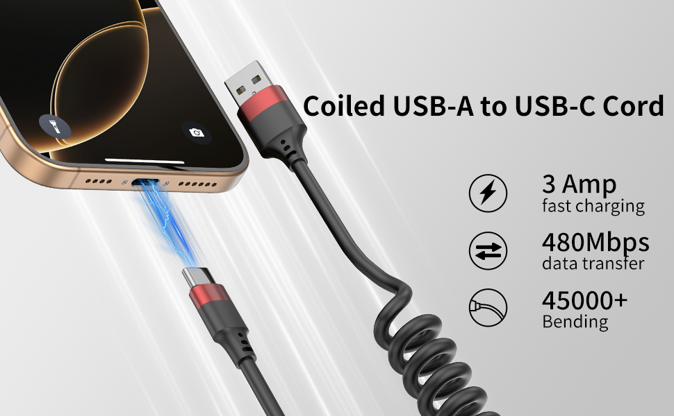 usbc coiled cable