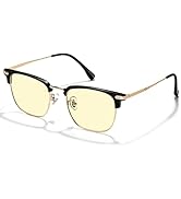 ZanyLen Blue Blocker Glasses for Men Metal Browline Computer Gaming Glasses Filter Blue Ray