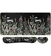 iCasso Large Mouse pad for Desk, Computer Desk Mat, 3Pcs XXL Keyboard and Mouse Pad + Keyboard Wr...