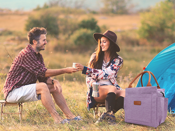 lunch tote bag box women insulated reusable large spacious travel work picnic beach outdoor camping