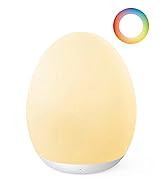 JolyWell Night Light for Kids, Baby Egg Light with 7 Colors Changing Mode & Stepless Dimming, Nur...