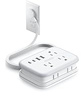 NTONPOWER 10 in 1 Travel Power Strip, 6 Outlets 4 USB Ports(2 USB C), 4ft Extension Cord Wrapped ...