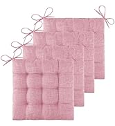 ELFJOY 4 Pack Chair Cushions for Dining Chairs Chair Pads Cushion for Kitchen Office Tufted Textu...