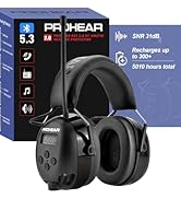 PROHEAR 033 2.0 Upgraded Bluetooth Hearing Protection AM FM Radio Headphones, 31SNR Noise Reducti...