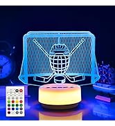 Ice Hockey Gifts Night Light for Kids-Sports Ice Hockeys Decor Bedside Lamp for Ice Hockey Fan, 1...