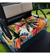 AQQA Golf Cart Seat Covers, Tropical Palm Leaf-Boho-Marble Microfiber Golf Cart Seat Blanket, Gol...