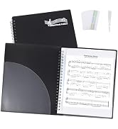 Sheet Music Folders Choir Binder: Piano Music Sheet Holder Storage Fits Letter Size 8.5 x 11 Inch...