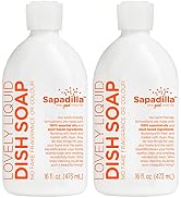 Sapadilla Liquid Dish Soap - Grapefruit + Bergamot - Made with 100% Pure Essential Oil Blends, To...