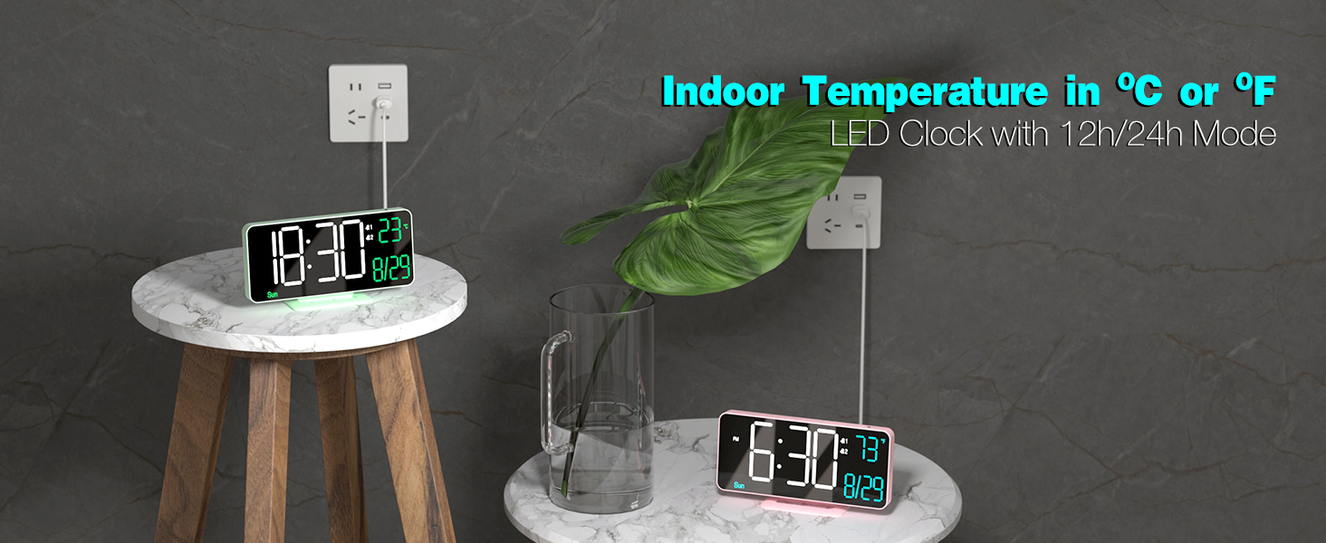 6.7in digital clock