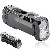 WUBEN X4 EDC Flat Flashlight with RGB Light, 1500 Lumens Mini Flashlight with Tactical Switch and...