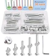 weideer 30sets Crib Screws Hardware Replacement Kit Baby Bed Frame Bolts M6x20/30/40/50/60mm Hex ...