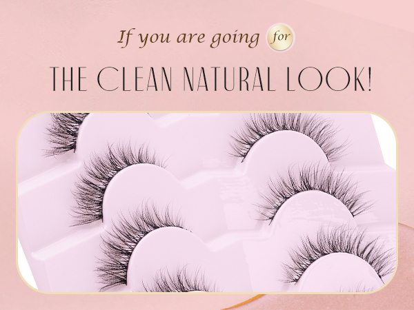 Natural Lashes Wispy Lashes Natural Look False Eyelashes