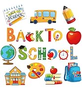 Whaline 51Pcs Back to School Cutouts Pencil Assorted Designs Bulletin Board Decoration First Day ...