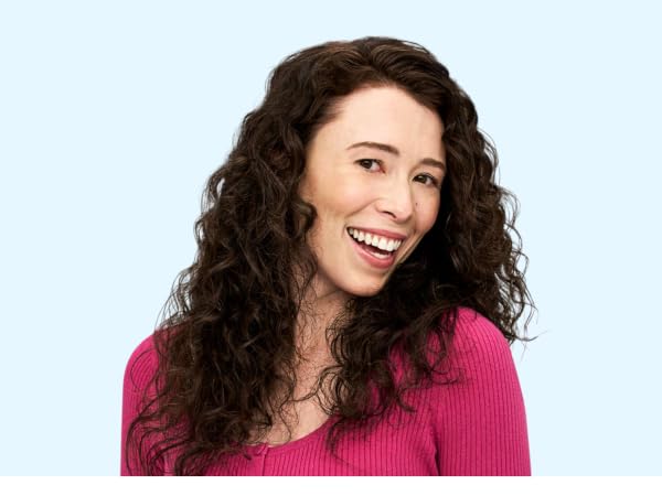 Woman with curly hair