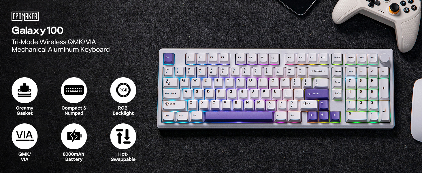 Galaxy100 wireless gaming keyboard