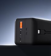 Reletech 140W Portable Fast Charger 25000mAh with LG 21700 Battery, 3-Port Laptop Fast Power Bank...