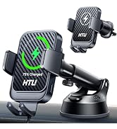 HTU Wireless Car Charger, 15W Auto Clamping Car Charger Dash Windshield Air Vent Phone Holder Com...