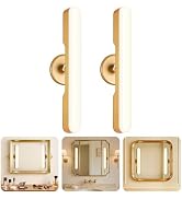 cambk Set of 2 Wireless Vanity Makeup Lights for Mirror, Rechargeable LED Stick On Light Bar for ...