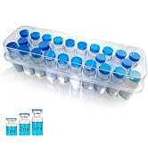 TINNALART 24-Slot Peptide Case for Fridge, Vial Holder for Refrigerator, Holds 1-3ml Vials, Click...