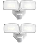 Onforu 32W 2 Head Motion Sensor Outdoor Lights, 3200LM 6500K LED Security Light, Dusk to Dawn, Mo...