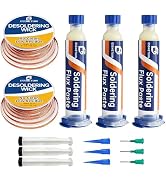 Solder Wick and Soldering flux for Electronics Repair, No Clean Flux, Solder Removal Kit