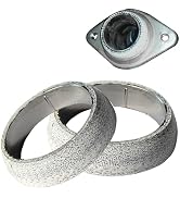 MOXRUQ 2 PCS Exhaust Manifold Gasket, 2.56" Graphite Exhaust Donut Gasket, Universal Donut Gasket...