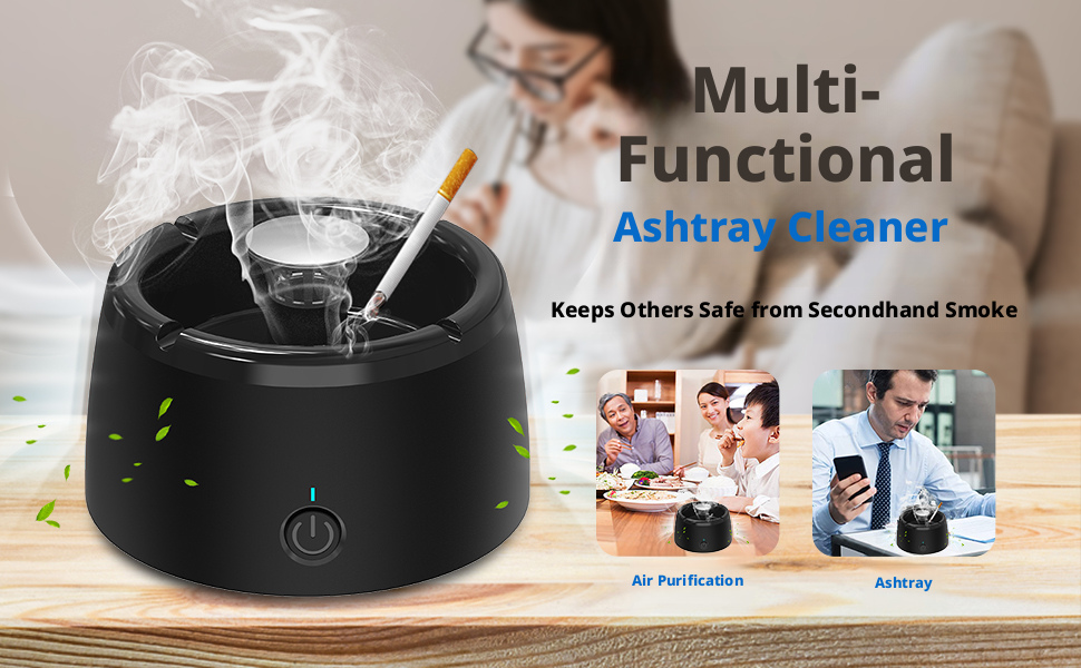 Smokeless Ashtray 2 in 1 Air Purifier Ashtray Smoke