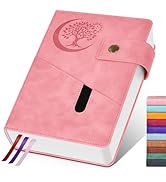 365 Page Thick Lined Journal Notebook for Men Women, A5 Leather Journals for Writing, Hardcover N...