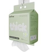 Unifree Large Facial Towels, Disposable Hanging Dry Wipes, 150 Count | Soft Face Towelettes for S...