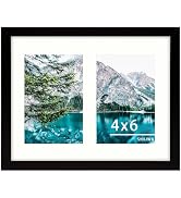 SNXJWA 8x10 Picture Frame with 4x6 Double Opening Mat Collage Photo Frame for Horizontal and Vert...