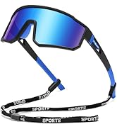 FAGUMA Kids Polarized Sports Sunglasses Youth Baseball Sunglasses Age 8-16 Boys Girls Softball Cy...