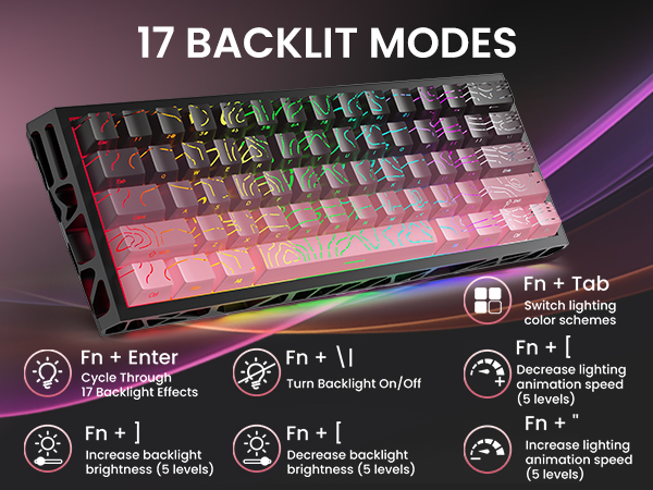 mechanical gaming keyboard wireless backlit keyboard hot swappable highground teclado gamer