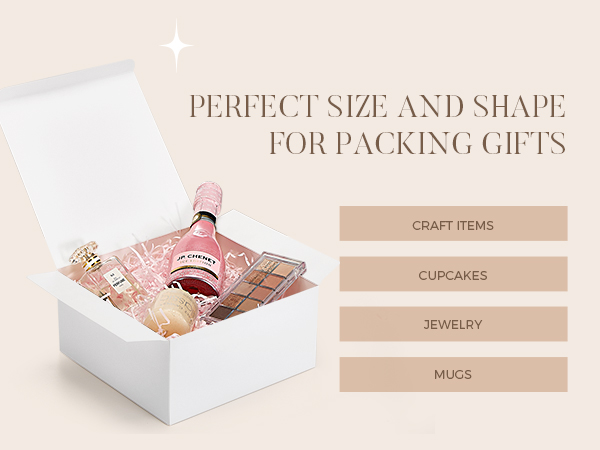 plain white gift boxes