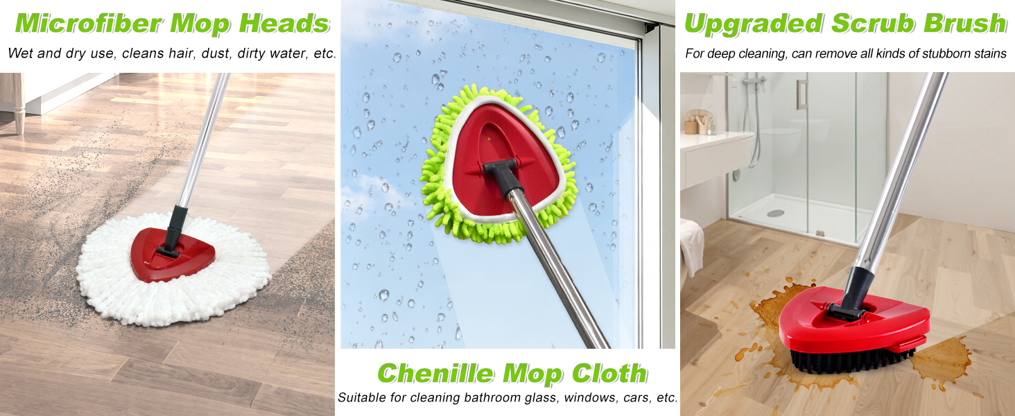 Spin Mop Replace Heads Compatible with O-Cedar EasyWring 1 Tank Spin Mop System