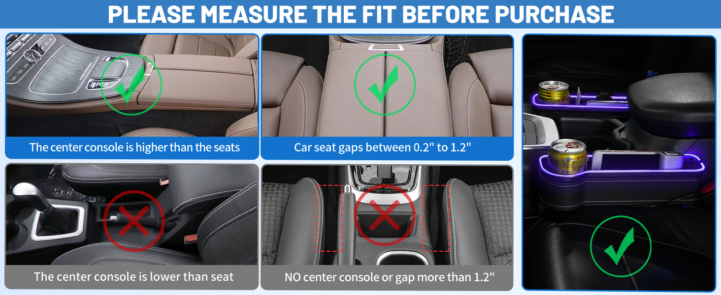 Car seat gap filler organizer