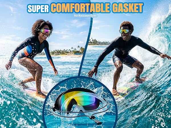 adult swim goggles with bungee strap