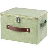 HYVAKUPPA Storage Bins with Zipper Lid Foldable Fabric Lidded Storage Boxes Baskets Cubes Washabl...