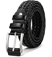 BULLIANT Mens Belts,Leather Woven Braided Belts for Gift Men Casual Jeans Golf