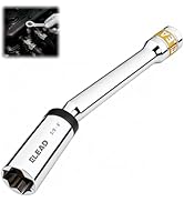 5/8" Swivel Magnetic Spark Plug Socket, 3/8" Drive x 6" Total Length, Thin Wall Spark Plug Remova...